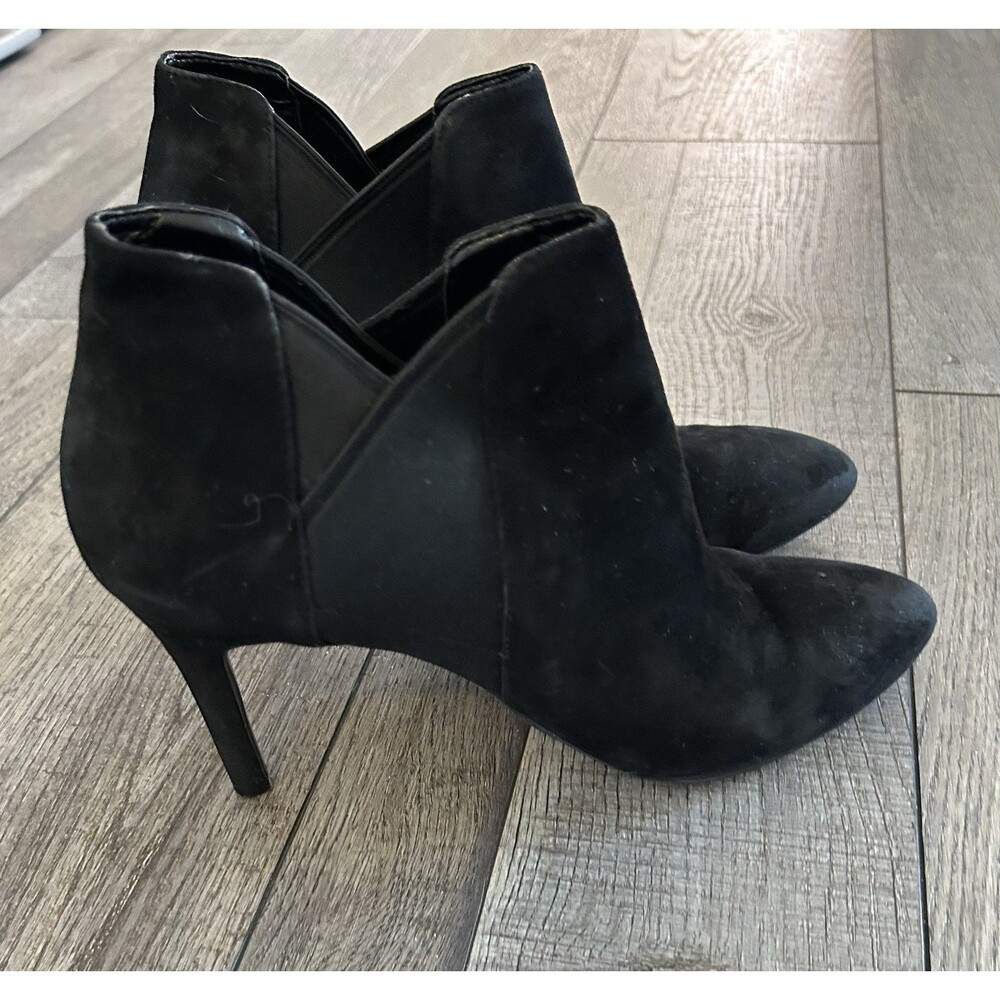 Cole Haan Women's Black Suede Ankle Stiletto bootie Sz 8.5